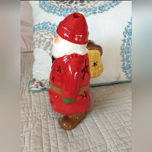 Vintage Hallmark Limited Edition Ceramic Woodsman Santa Tea Light Candle Holder - Picture 5 of 12